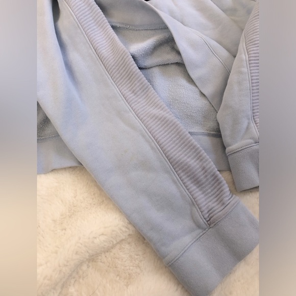 Adidas Cropped Light Blue Hoodie - Picture 13 of 15